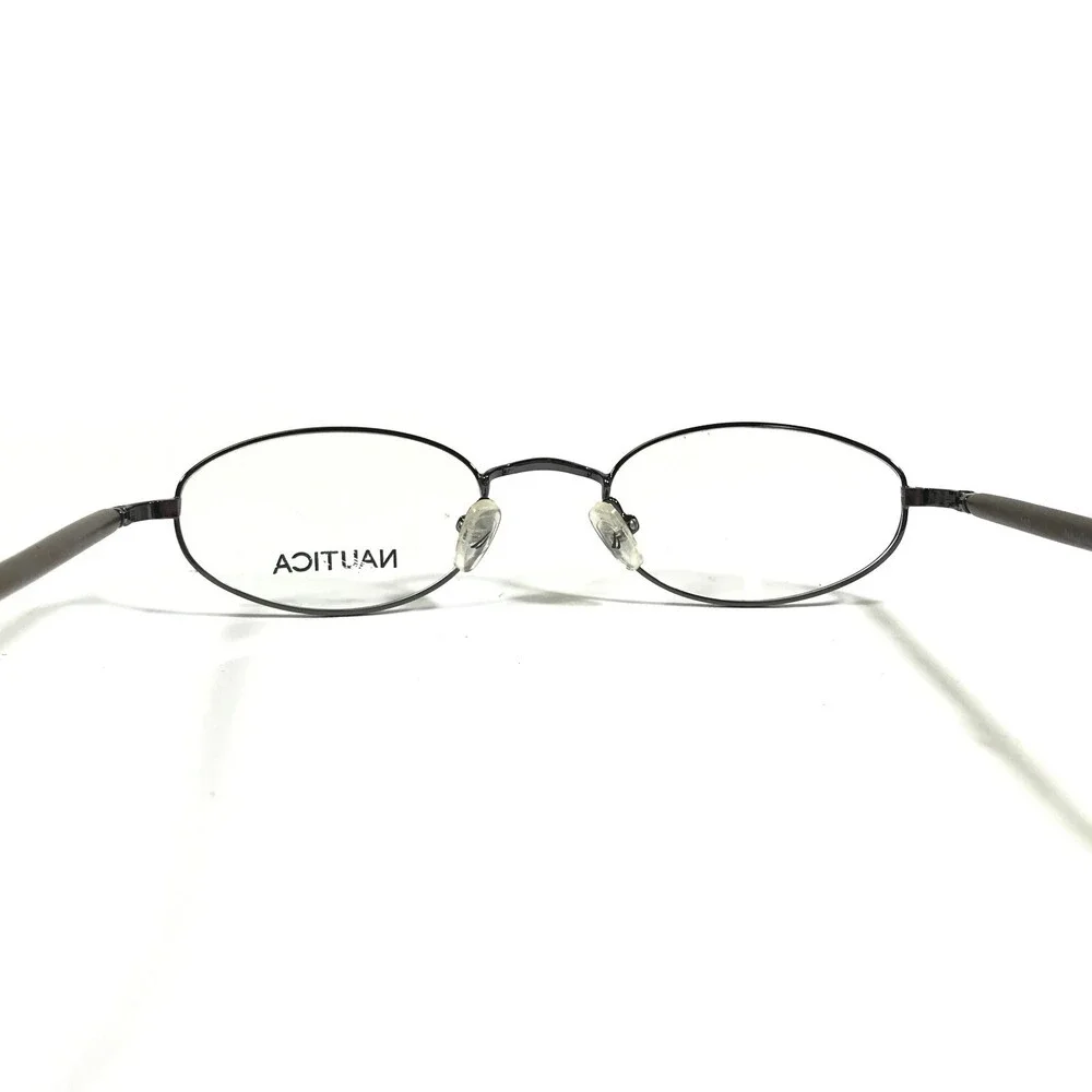 Nautica Eyeglasses Frames N7900 401 Brown blue Grey Round Wire Rim 49-20-140